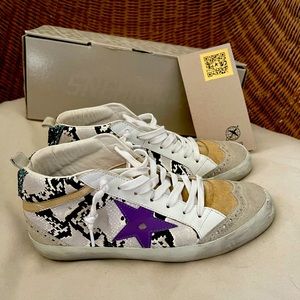 Golden Goose - Mid Star Flock Snake Pre-owned Worn only four times.